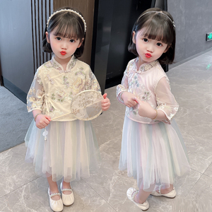 宝宝汉服女童夏装中国风2儿童公主裙0一3两三4四岁半多女孩连衣裙
