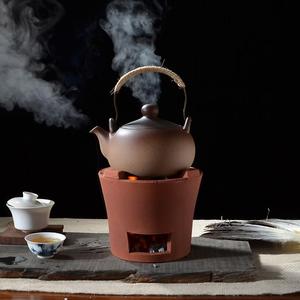 小炉子煮茶取暖炉古法大号工夫果木碳茶道炭炉耐高温泥陶茶具炭烧