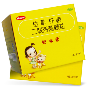 妈咪爱枯草杆菌二联活菌颗粒60袋益生菌冲剂腹泻便秘肠炎小儿儿童