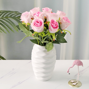 贵妃玫瑰情人仿真玫瑰花苞 仿真花假花装饰花 客厅咖啡厅装饰花