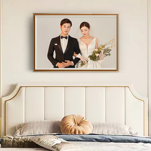 婚纱照挂墙相框定制结婚照片打印加放大冲洗3648寸卧室挂画全家福