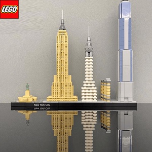 乐高城市建筑系列纽约天际线21028积木拼装益智儿童玩具生日礼物