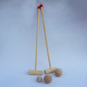 【 厂家定制】门球槌球croquet球杆杆子木质配件木制户外休闲玩具