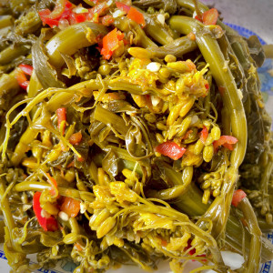 菜花水腌菜云南临沧耿马特产傣族腌菜长条菜花泡菜下饭菜佤族酸菜