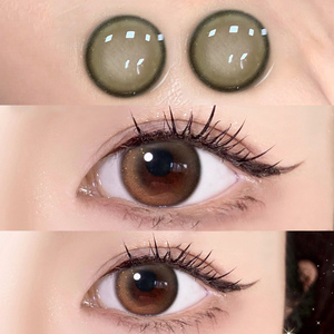 女神秘语美瞳黛西茶绿半年抛大基弧大直径14.2mm扩瞳隐形眼镜媞娜