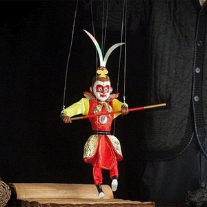 提线木偶拉线傀儡木娃娃匹诺曹幼儿园益智桌游竹节人玩偶关节人偶