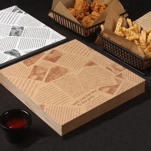 美式防油纸垫纸油炸小吃隔油纸面包餐盘纸烘焙油纸炸鸡三明治汉堡