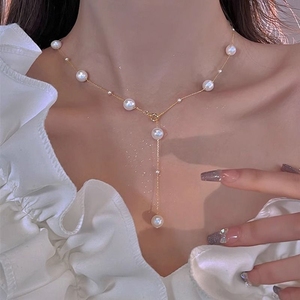 超仙温柔满天星珍珠项链女轻奢小众高级感设计锁骨链法式气质颈链