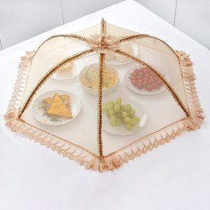 饭菜罩可折叠餐桌食物罩新款防尘防虫防蝇家用遮菜盖伞厨房长方形