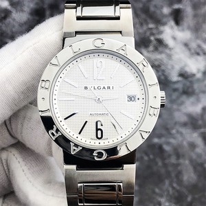 二手正品宝格丽男表bb38wss精钢材质大三针自动机械手表表径38mm