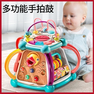 婴儿玩具手拍鼓儿童拍拍早教益智幼儿拍鼓宝宝玩具音乐六面体0-1
