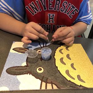 多款升级版大孩子制作可爱龙猫纸浆画材料包手工diy亲手创意礼物