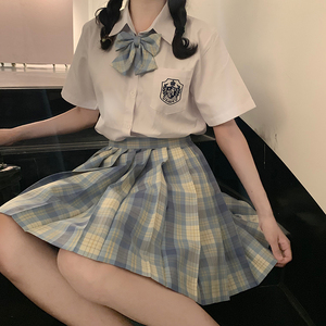 jk制服裙正版格子裙少女校园风dk套装全套日系百褶裙高腰日系软妹