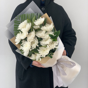 杨璐莅淘宝天津鲜花同城速递清明节祭祖扫墓黄白菊花花篮扫墓花束