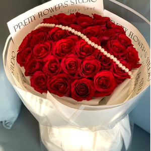 情人节鲜花速递全国同城配送红玫瑰花束礼盒33朵西安成都北京上海