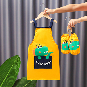 儿童画画罩衣围裙美术绘画画室定制男女宝宝吃饭围兜反穿衣幼儿园
