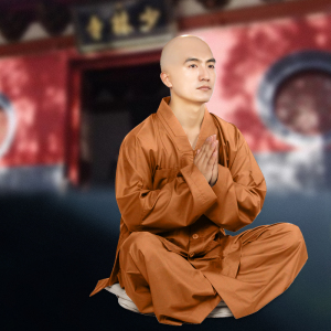 政善佛教服饰毛绒僧服短褂小褂冬季加厚款寺院师父僧衣深灰土黄