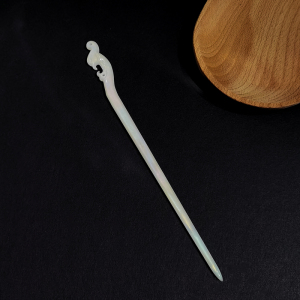 白色醋酸发簪简约现代发钗一字簪子古风汉服发钗子头饰女夏盘发器