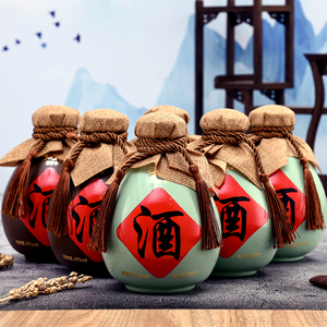 京子牛北京二锅头 坛酒 43度清香型 古风包装500ml 纯粮酿造白酒