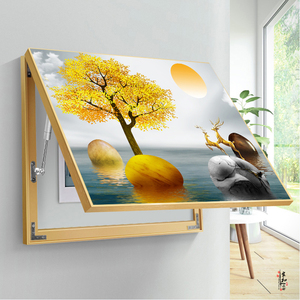 电表箱装饰画免打孔轻奢配电箱遮挡箱电闸盒装饰挂画液压款墙壁画