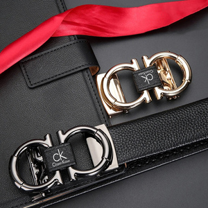 charm kaiser皮带男士头层纯牛皮腰带 小ck网红百搭牛皮裤腰带潮