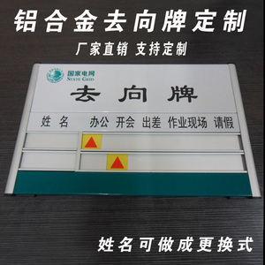 铝合金在岗指示牌照片名字可更换动向去向牌烤漆门牌热卖宇铮标牌