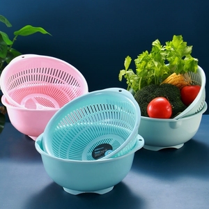 碗蓝塑料沥水篮