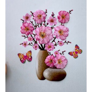 迅仕势得严选好物3d梅花贴纸墙面立体贴仿真墙贴新款居家好物贴饰