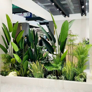 仿真绿植造景大型植物景观室内办公室装饰组合盆景橱窗楼梯间摆放