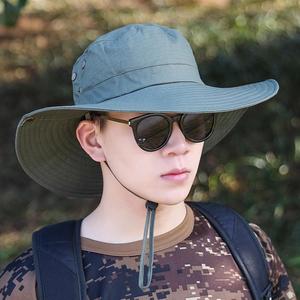 遮阳帽男大号加大男士海边凉帽夏季休闲百搭草帽子太阳帽透气帽子