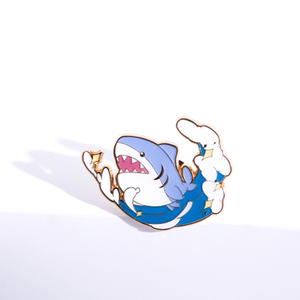 【青磷合物】鲨鱼指挥官/鲨鲨金属徽章/胸针胸章ff14周边最终幻想