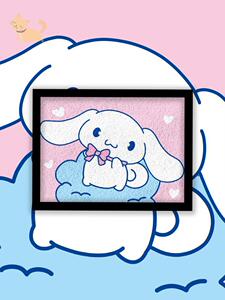 玉桂狗纸浆画手工diy材料包儿童自制卡通动物填色装饰画创意礼物