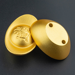 真金鎏镀铜元宝纯铜摆件家居饰品全铜实心金元宝办公室装饰品礼品