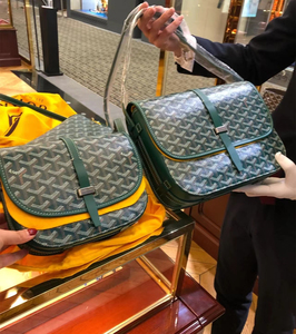 goyard/戈雅 belvedere 邮差包单扣翻盖包小号男女同款单肩斜挎包