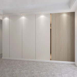 集成墙板电视背景墙卧室轻奢客厅竹木纤维隐形门快装影视墙护墙板