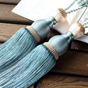 窗帘装饰品创意配件挂件窗帘扣北欧窗帘垂坠挂穗流苏绑绳挂球