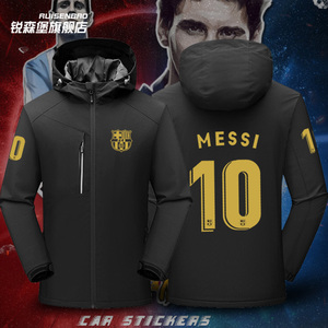 巴萨黑金客场20-21赛季球衣10号梅西欧冠足球团队服套装男女定制