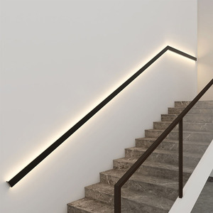 楼梯扶手灯带明装感应方形黑色现代简约长条过道走廊装饰发光壁灯