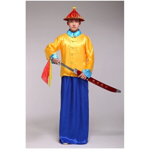 新款清朝古代f黄马褂御前带刀侍卫护院官服宫廷御林军士古亲兵高