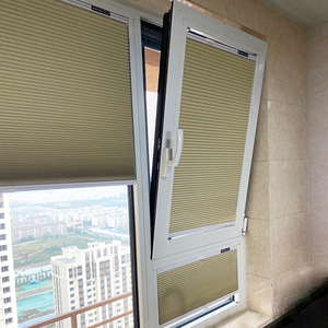 内开窗窗帘百叶窗免打孔卫生间厨房阳台遮光推拉蜂巢帘专用遮阳帘