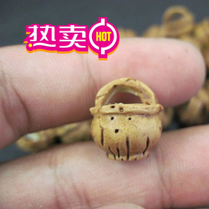 桃篮简约款水桶婴儿童宝宝手工桃核雕刻