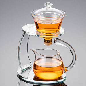 透明玻璃茶杯套装家用懒人自动茶具磁吸感应茶壶泡茶神器日式现代