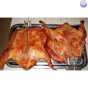 烤鸭夹子不锈钢手撕商用工具耐高温烤鸡烧腊鸭架子食品食物夹板烤