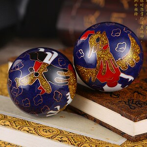 保定铁球景泰蓝中老年人健身球练手球保健球肌肉放松按摩球筋膜球