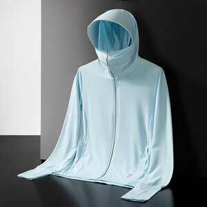 冰丝防晒衣男连帽遮阳夏季薄款防紫外线皮肤衣时尚高弹性情侣外套