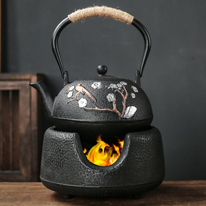 铁壶炭炉防烫把手泡茶壶铸铁烧水煮茶火炉日式功夫老式烧烤家用