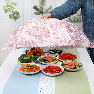 饭菜罩子夏季大号家用可折叠餐桌罩剩菜食物罩遮菜盖伞桌盖菜罩子