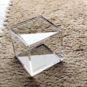 亚克力方盒透明 正方形装饰品的小盒子透明防尘盒整理盒迷你桌面