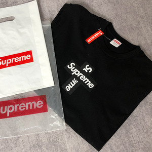 潮牌supreme十字架t恤短袖正确版本过验男女ins超火欧美潮流宽松