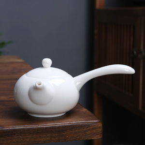 玉瓷茶壶泡茶壶单壶功夫茶具白瓷茶壶陶瓷家用小号泡茶器过滤茶壶